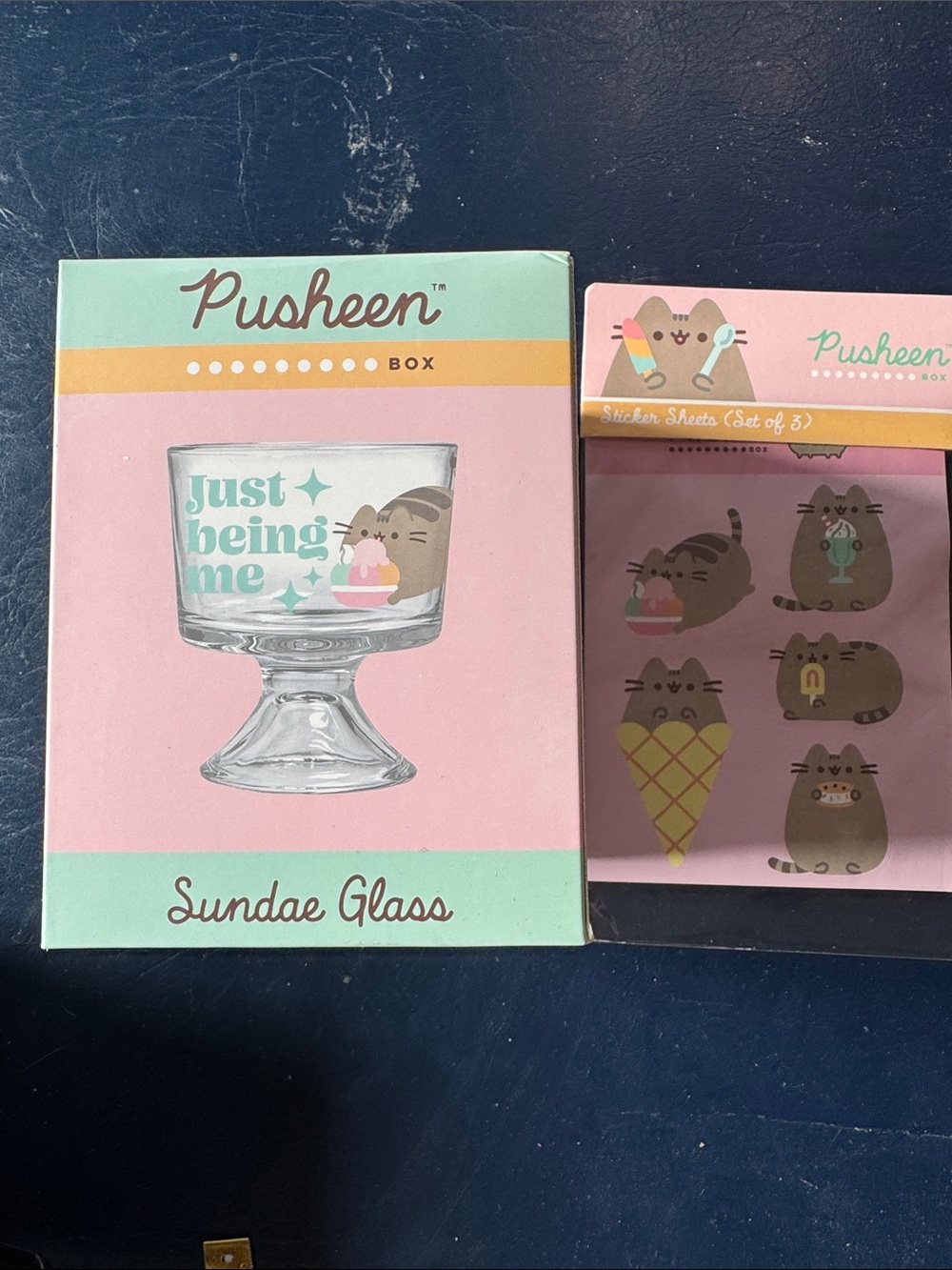 New Pusheen Sundae Glass and Stickers
